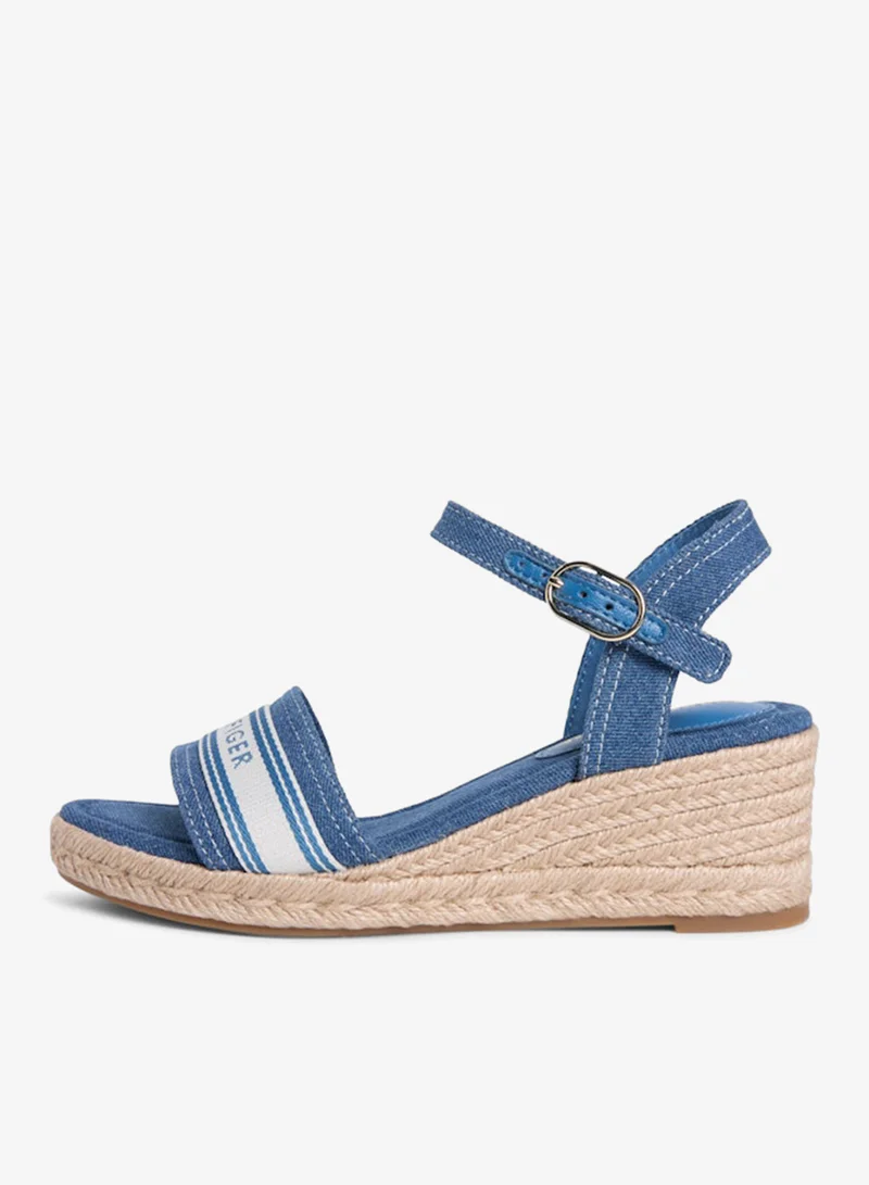 TOMMY HILFIGER Canvas Denim Wedge Espadrilles